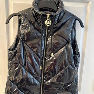 MICHAEL Michael Kors Shiny Black Puffer Vest, size XS , NWT